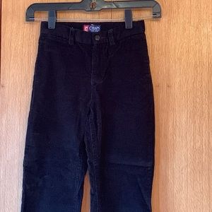 Chaps Ralph Lauren size 7 boy’s black corduroys pants cords adjustable waist EUC